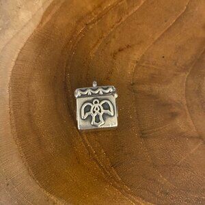 RETIRED James Avery Angel Prayer Box Charm, Sterling Silver